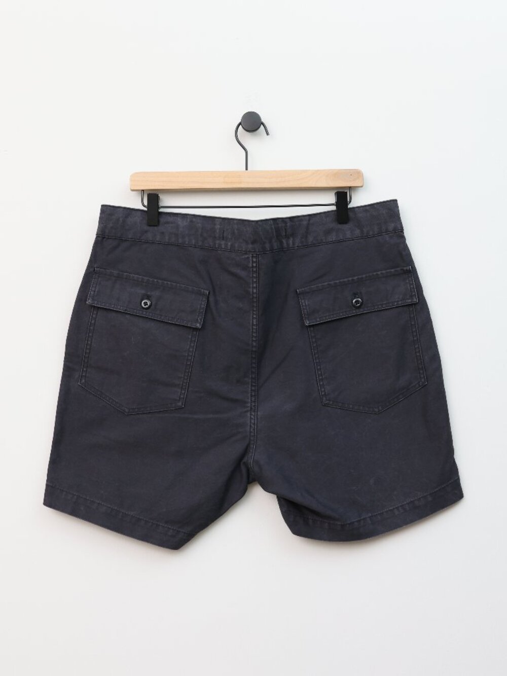 Chimala Mens Washed Cotton Drawstring Shorts‎ Charcoal Gray Black Medium - Picture 4 of 5